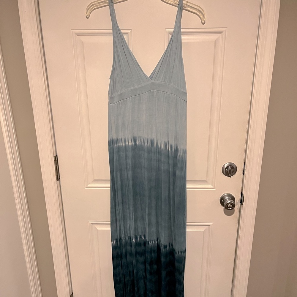 Dip dye Tye Dye Maxi dress Blue Ombré